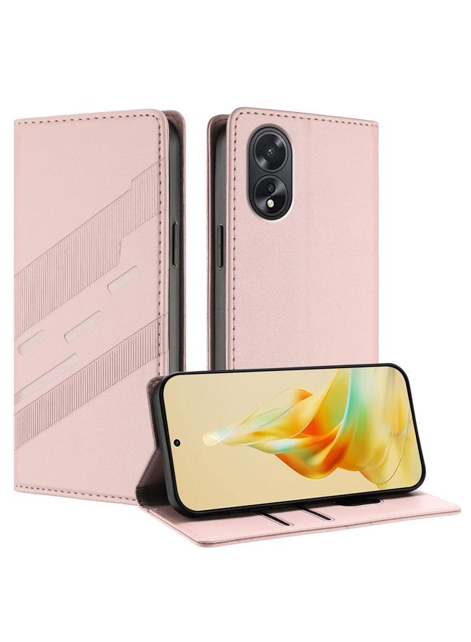 اس-توب جراب لهاتف OPPO A38 4G، جراب هاتف جلدي عتيق متعدد الوظائف منقوش - Image 1