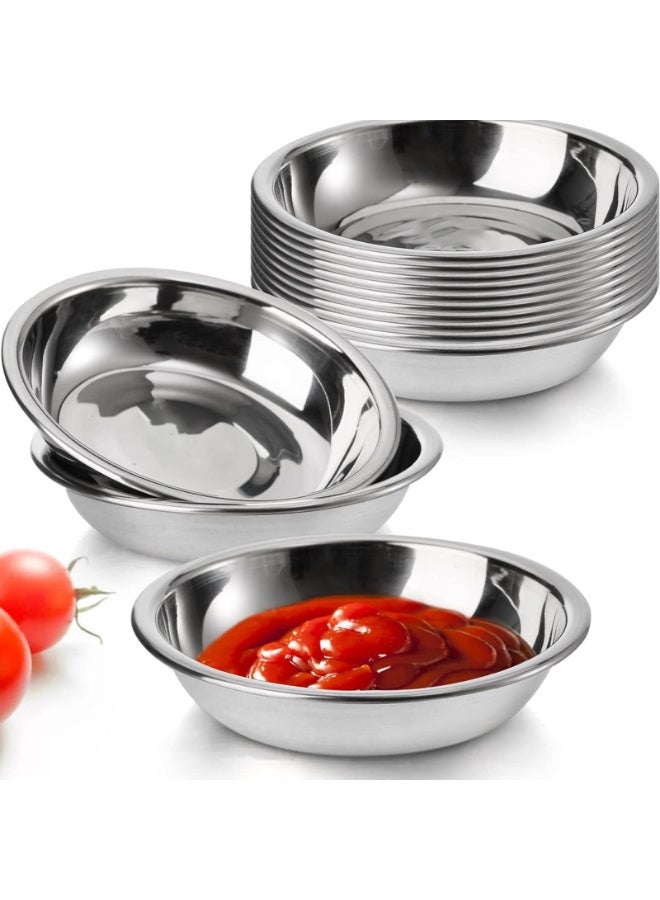 SUNSAR Stainless Steel Sauce Bowls, 8 cm, Set of 10, Mini Dipping Dishes for Sushi, Snacks, Condiments  - Image 5