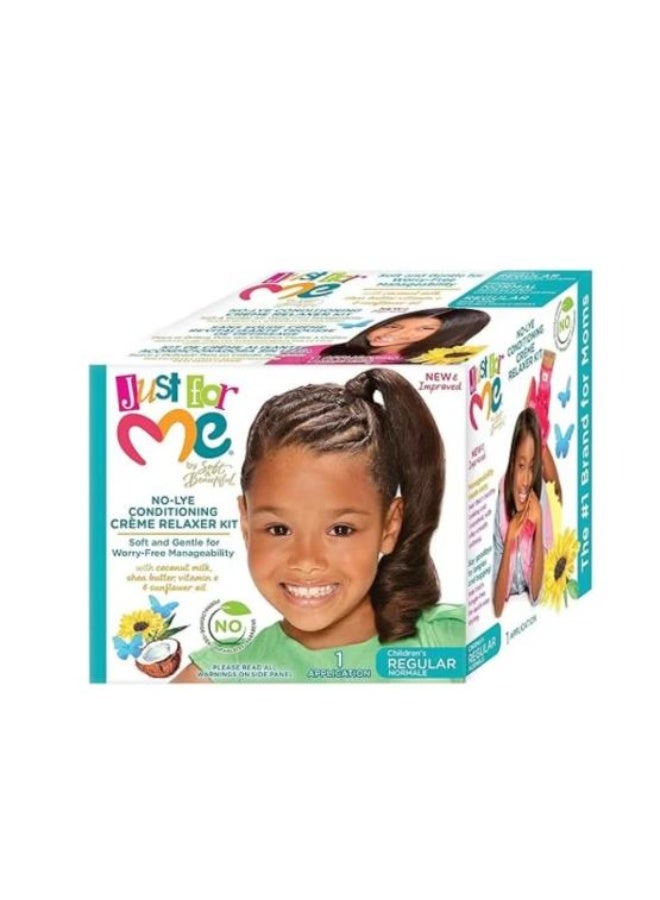Just for Me Soft Beautiful Lye Children's Regular Conditioning and Cream Relaxer Kit