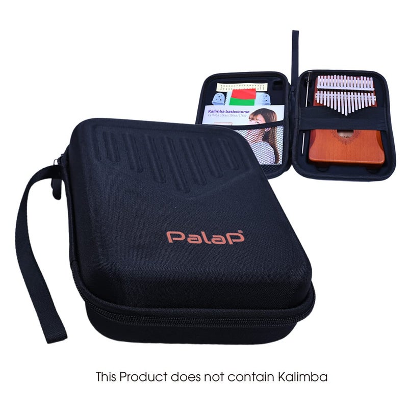 Palap Kalimba Protective Case ONLY, Thumb Piano Shock-Proof EVA Case for 10 and 17 Keys Kalimba (Black Color) - Image 4