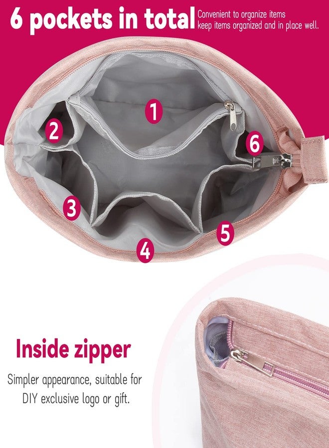 FUNSEED Large Travel Toiletry Bag for Women and Men, Portable Makeup Organizer, Water-resistant Travel Shaving Bag for Toiletries Accessories, Cosmetic (Pink) - Image 4