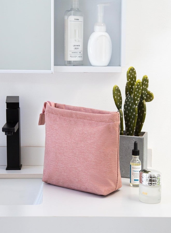 FUNSEED Large Travel Toiletry Bag for Women and Men, Portable Makeup Organizer, Water-resistant Travel Shaving Bag for Toiletries Accessories, Cosmetic (Pink) - Image 2