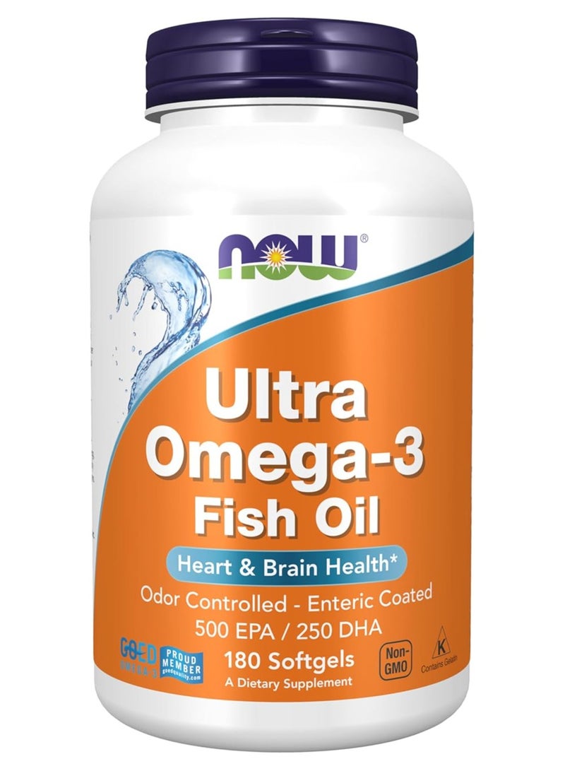 now زيت السمك أوميغا-3 الفائق من ناو 180 كبسولة لينة — 500 ملغ EPA 250 ملغ DHA لكل كبسولة لينة - Image 1