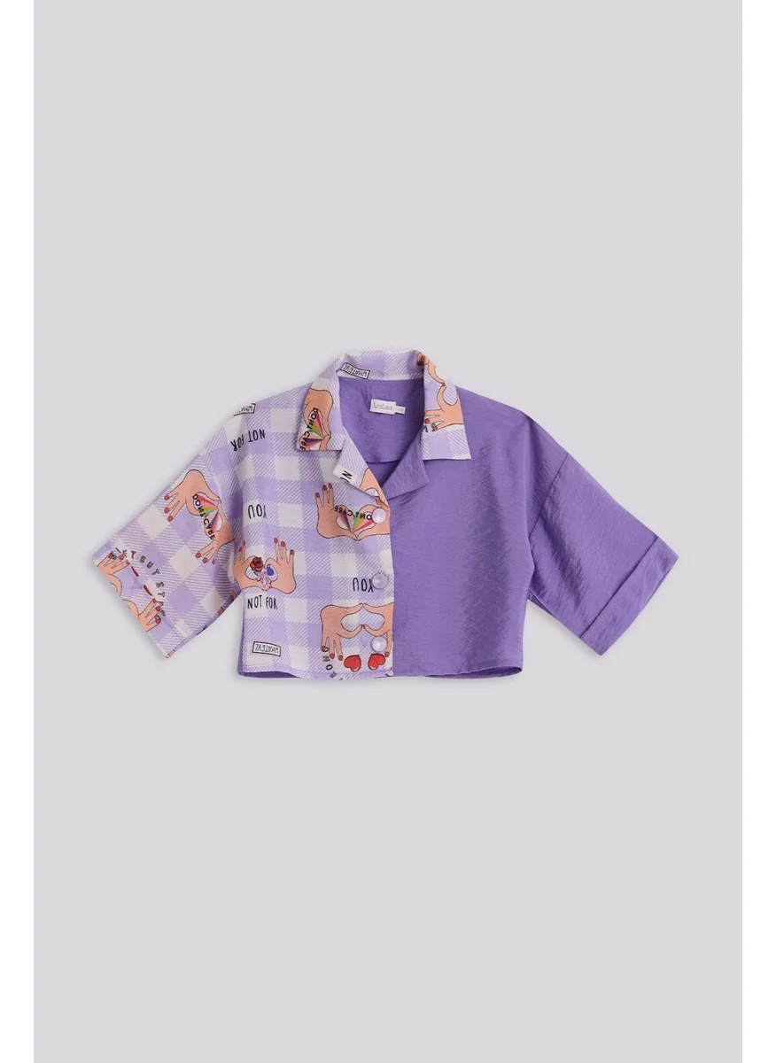 ليا لي Girl's Lilac Blouse