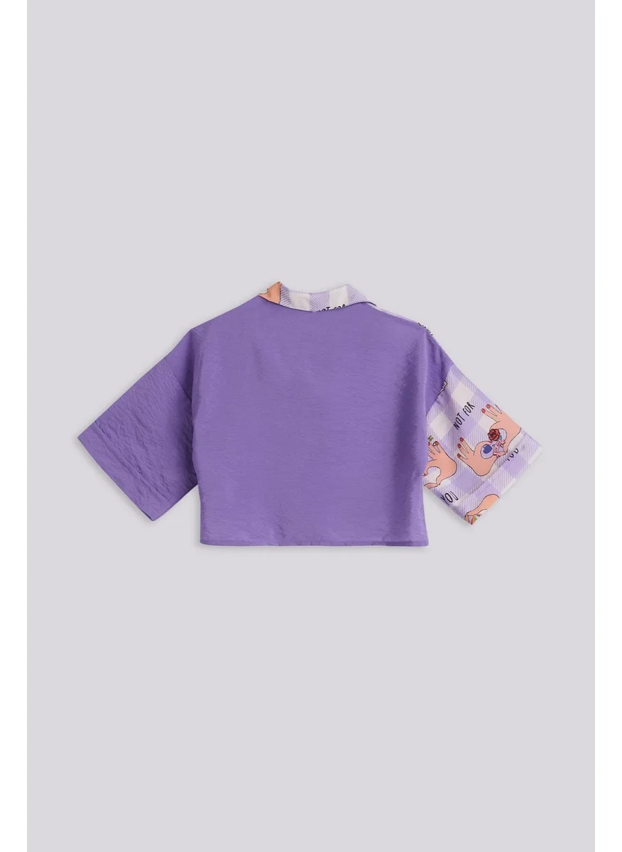 ليا لي Girl's Lilac Blouse