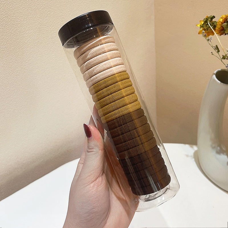 Generic The Maxim Seamless Hair Ties Elastic Hair Bands Set in Natural Colours 30 Pieces  - Image 1