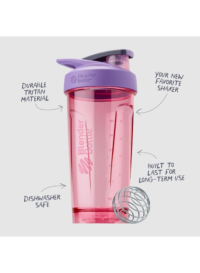 BlenderBottle Blender Bottle Strada Shaker Cup Perfect for Protein Shakes and Pre Workout, 28-Ounce, Purple - Image 3