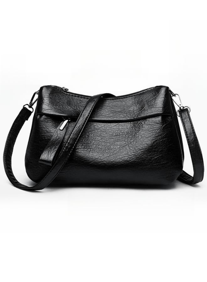 Women's PU Leather Crossbody Bag, Ladies Large-capacity Shoulder Bag Sling Bag Side Bag, Daily Commuting, Shopping, Shopping Multi-compartment Carrying Bag Satchel Bags for Girls and College Students - Image 1