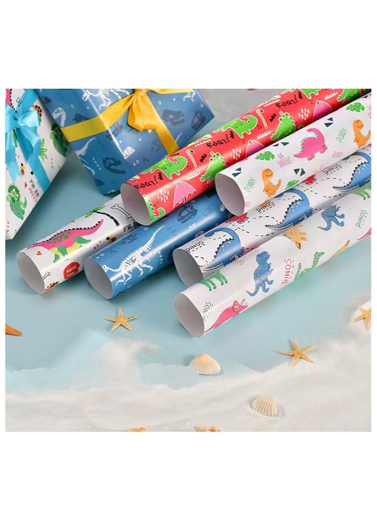 DELGREEN 6 Sheets Gift Wrapping Paper With Accessories,Holiday Gift Wrapping Paper,Birthday Gift Box Gift Wrapping DIY, Gift Wrapping Paper for Birthday, Holiday, Wedding, Party,Kids Gift Wrapping (70cmX50cm) - Image 2