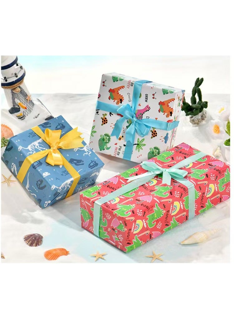 DELGREEN 6 Sheets Gift Wrapping Paper With Accessories,Holiday Gift Wrapping Paper,Birthday Gift Box Gift Wrapping DIY, Gift Wrapping Paper for Birthday, Holiday, Wedding, Party,Kids Gift Wrapping (70cmX50cm) - Image 4