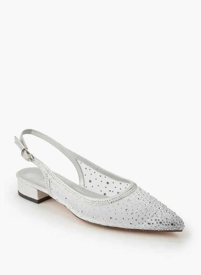 Celeste Women Embellished Buckle Closure Pointed Toe Shoes