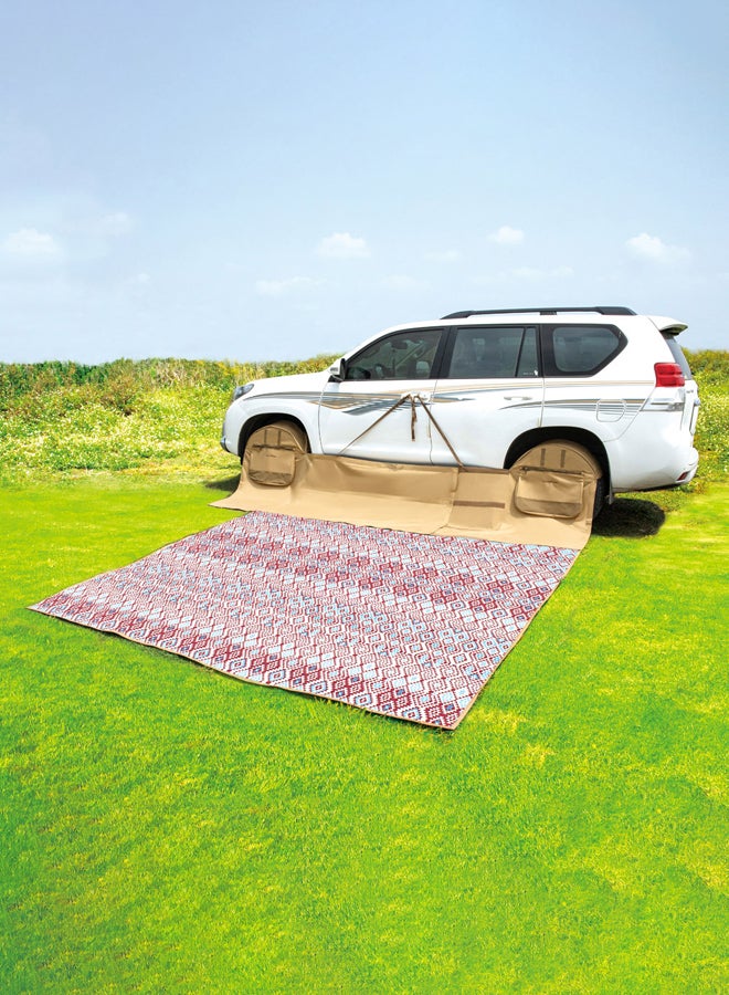 AL SANIDI Wndbreak between two Wheel for all cars, Wheel windbreak, Kaki, Size 345*300Cm - Image 2