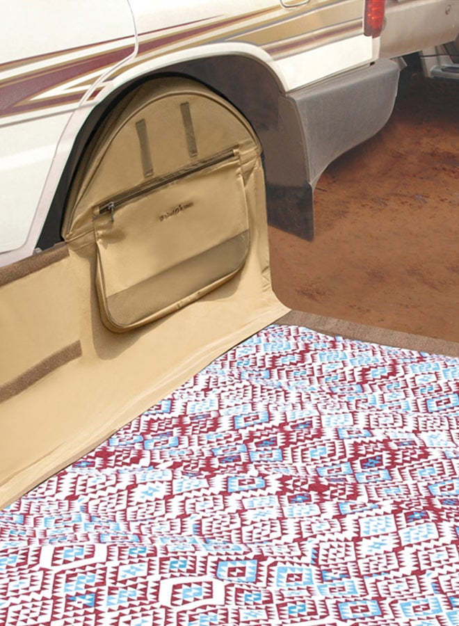 AL SANIDI Wndbreak between two Wheel for all cars, Wheel windbreak, Kaki, Size 345*300Cm - Image 4