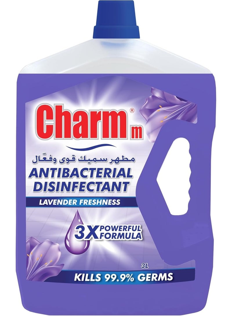 تشارم مطهر مضاد للبكتيريا برائحة اللافندر المنعشة 3 لتر - Image 1