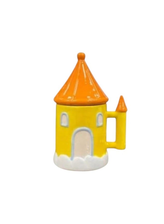 NATIONAL GIFT WORLD COMMERCIAL Yellow house-shaped cup - Image 1