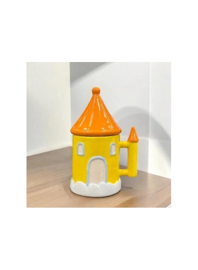 NATIONAL GIFT WORLD COMMERCIAL Yellow house-shaped cup - Image 2