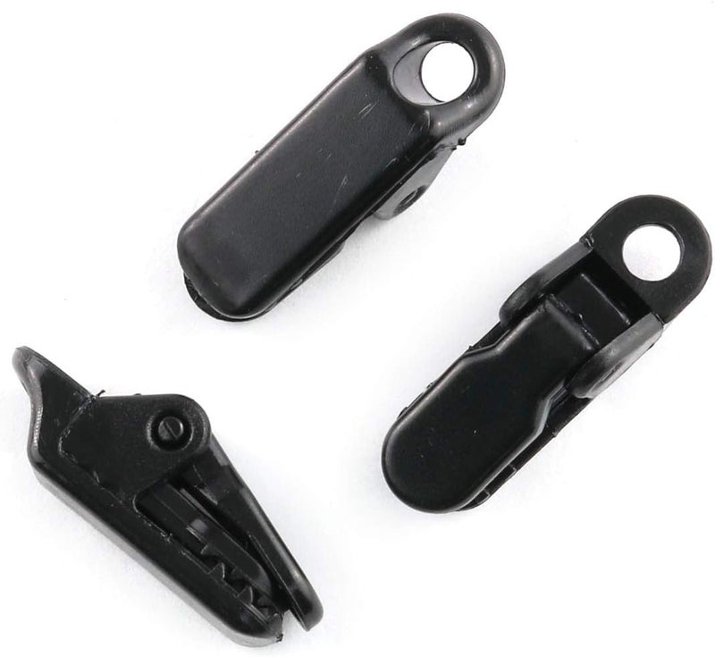Eoutstanding 12-Pack Small Outdoor Camping Awning Point Hook Tent Windbreak Clamp Plastic Crocodile Clip 33x10x13mm, Black - Image 3