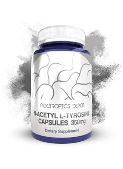 Nootropics Depot Nacetyl Ltyrosine Capsules ; 350Mg ; 120 Count ; Nalt ; Amino Acid Supplement ; Natural Nootropic Supplement ; Supports Memory Learning And Focus ; Supports Healthy Stress Levels  - Image 1