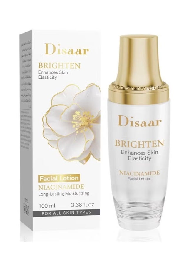 Disaar Brighten Moisturizing Niacinamide Lotion For Face, Improves Elasticity, Enhances Natural Glow, Hydrates Deeply, Long-Lasting Brightening Protection For Youthful Skin, Perfect Daily Routine Cream - Image 1