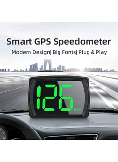 DAREU Universal Green GPS Speedometer with KMH HUD Display, High-Definition Car Locator, USB Plug & Play for All Vehicle Models  - Image 2