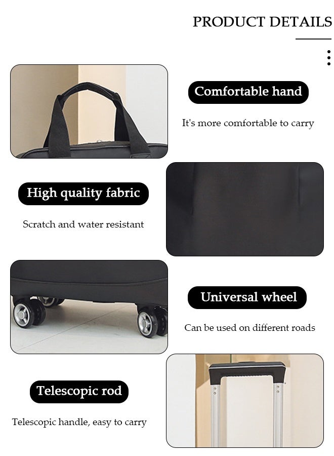 DUNISO 2 Piece Travel Luggage Sets, Foldable Carry on Luggage Airline Approved, Lightweight Carry on Suitcase with Spinner Wheels, Family Travel Suitcase Set with Duffle Bag - Image 3