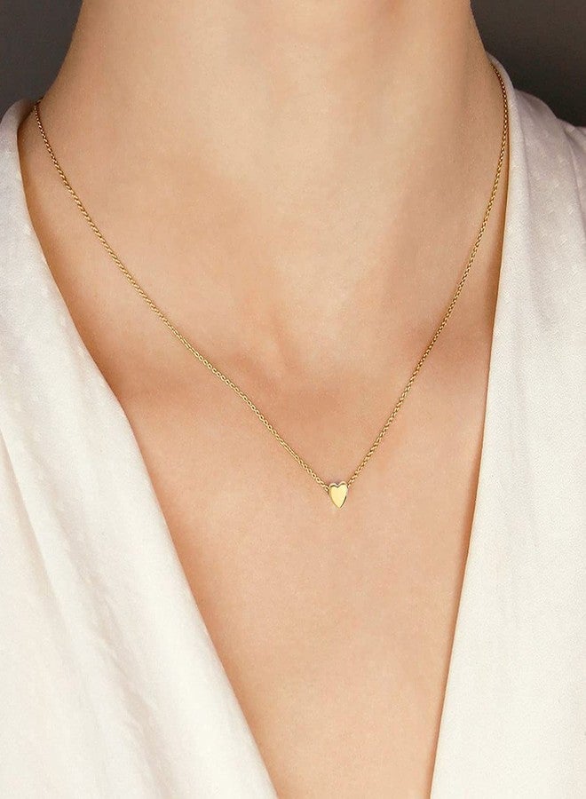 DeScount Delicate Tiny Gold Heart Choker Necklace,Dainty Cute Simple Heart Pendant Necklaces for Women - Image 4