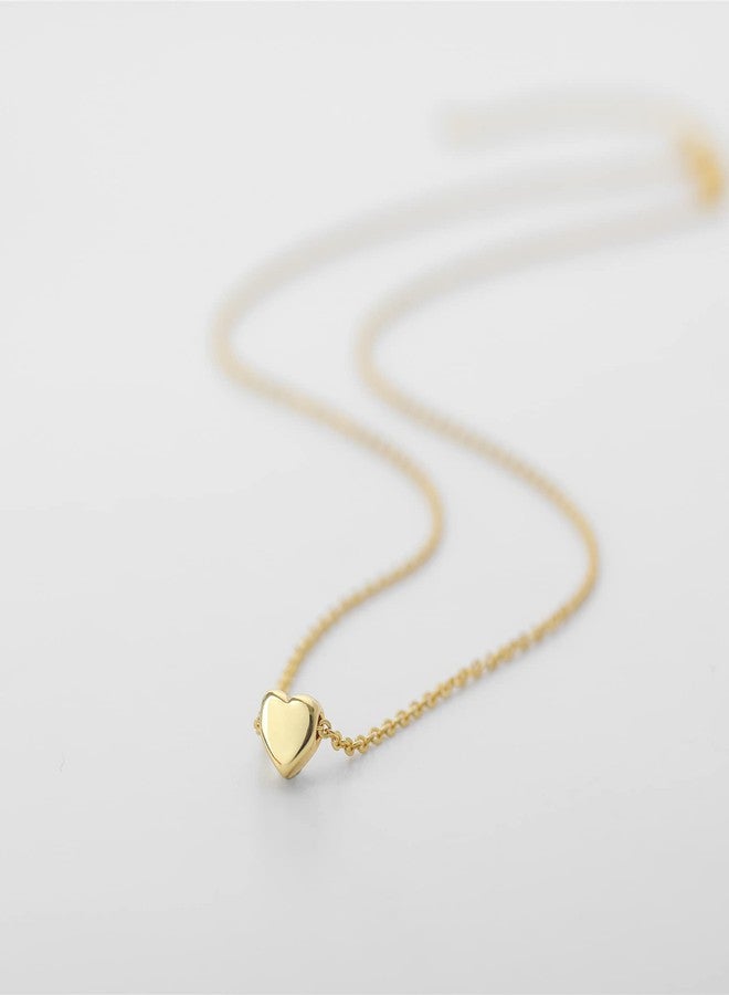 DeScount Delicate Tiny Gold Heart Choker Necklace,Dainty Cute Simple Heart Pendant Necklaces for Women - Image 5