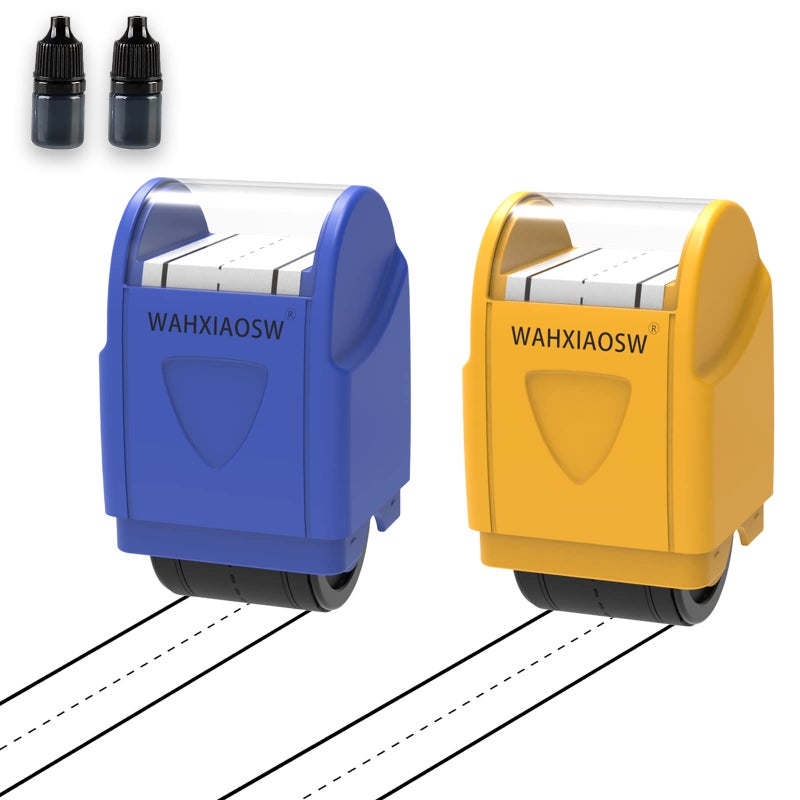 Handwriting Lines Stamp Roller SelfInking Line Rolling Stamps Handwriting Practice Tool for Teachers Kids Kindergarten YellowBlue
