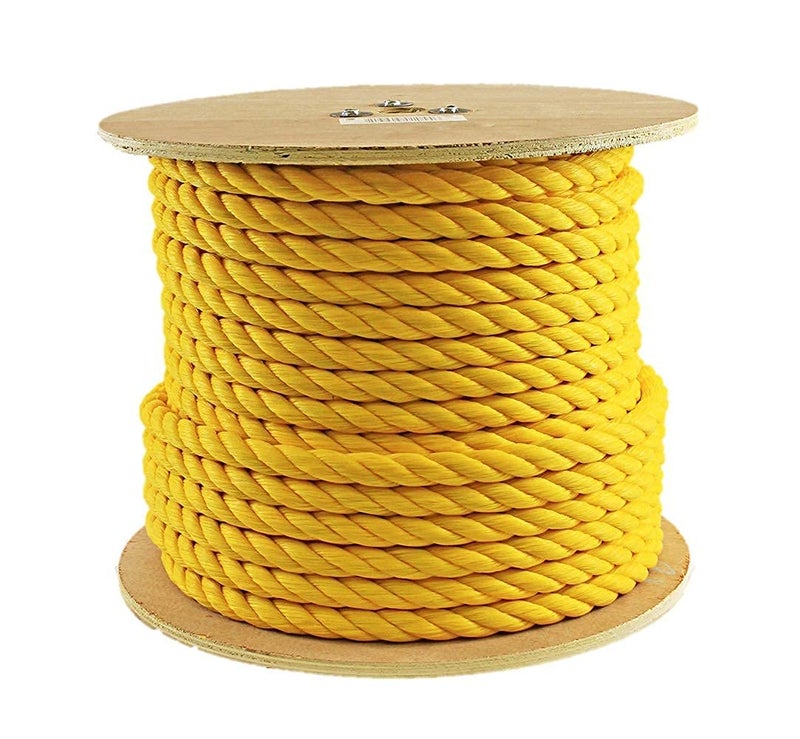 BSPS Twisted Nylon Industrial Grade Multipurpose Weather Resistant Rope for Craft DIY Projects Yellow 10 mm X 10 Meters Model Nylon_PP41 - Image 1