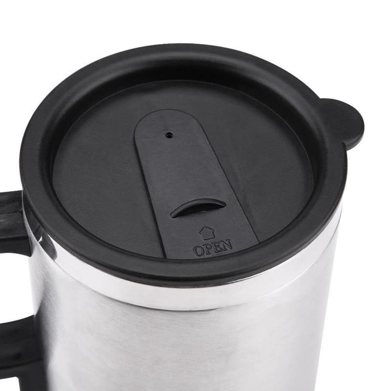 Guance Stainless Steel Electric Smart Mug 12V CAR Electric Kettle Heated Mug CAR Coffee Cup with Charger Heating Cup Kettle Vacuum Insulated Water Heater Mug for Tata Harrier (Pack of 4) - Image 4
