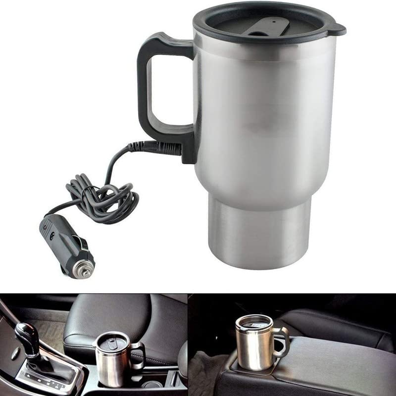 Guance Stainless Steel Electric Smart Mug 12V CAR Electric Kettle Heated Mug CAR Coffee Cup with Charger Heating Cup Kettle Vacuum Insulated Water Heater Mug for Tata Harrier (Pack of 4) - Image 2