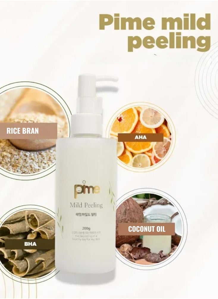 pime - AHA and BHA Cleanser Pime Face and Body With mild peeling solution for removing waste and dead skin cells in the skin and pores in order to provide effective nutrients for skin care 200g - Image 1