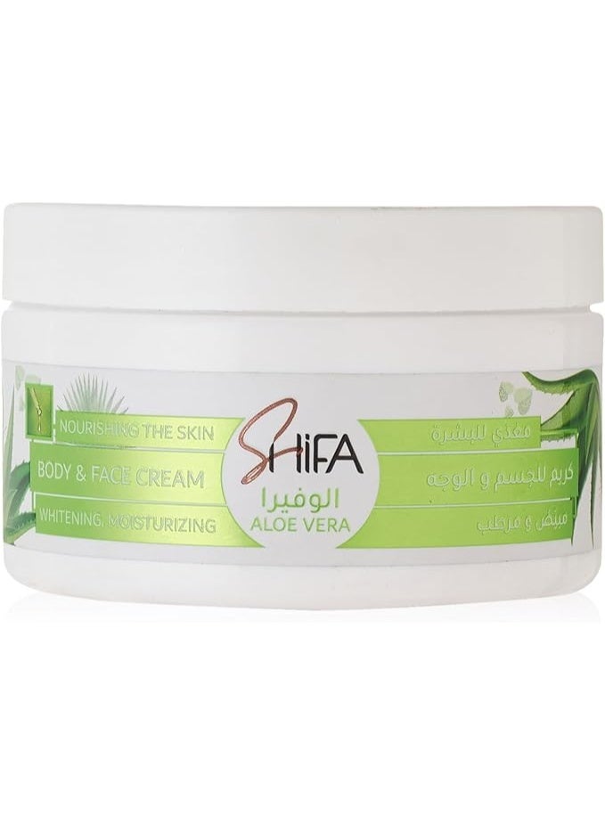 Shifa Aloe Vera Nourshing  Cream Whitening Moisturizing Body and Face 250ml - Image 3