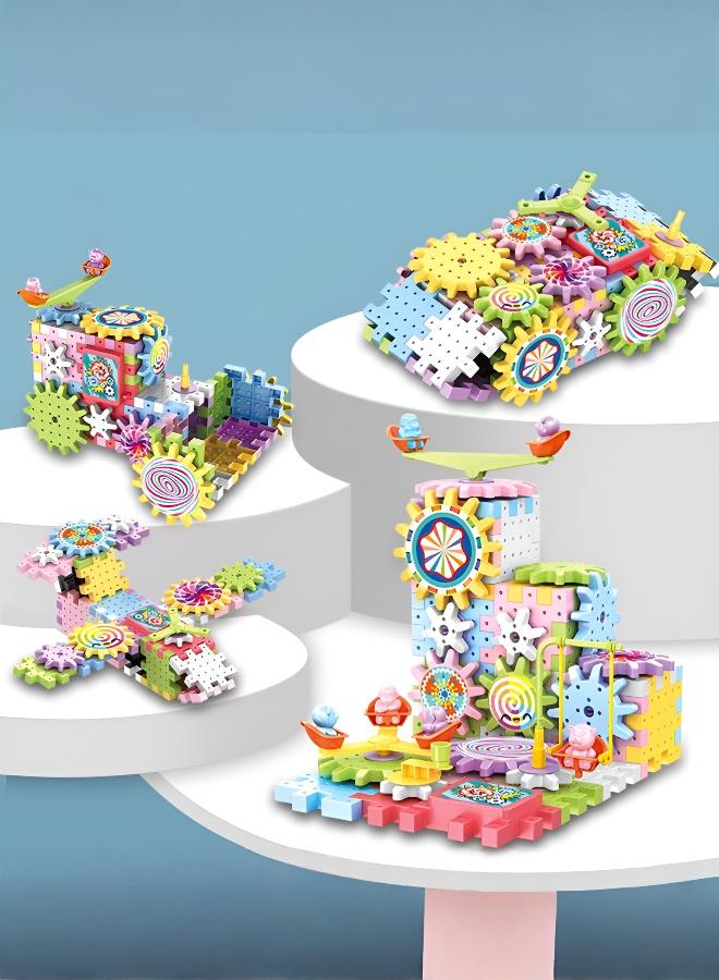 Electric Interlocking Gear Building Toy Kit - Image 3