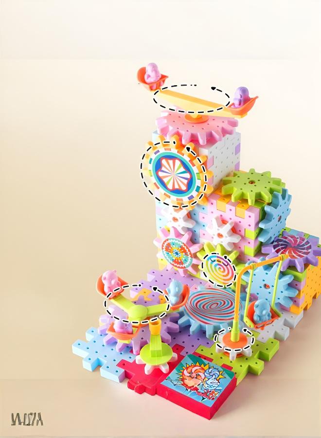 Electric Interlocking Gear Building Toy Kit - Image 4