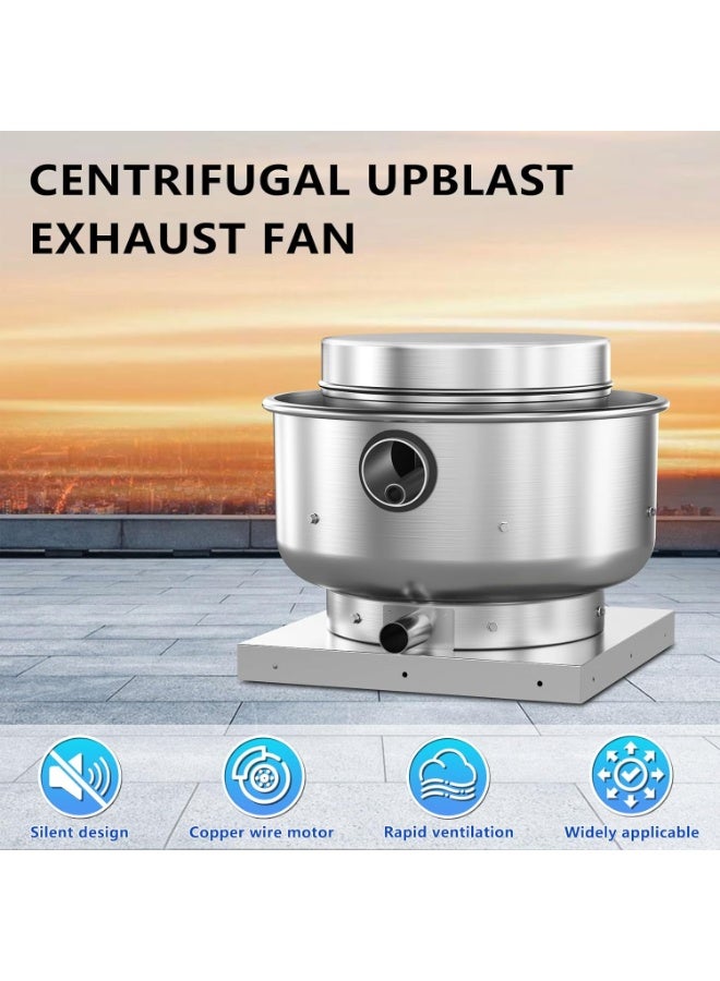 HYITCL Restaurant Canopy Hood Grease Rated Exhaust Fan- Food Truck High-Speed Direct Drive Centrifugal Upblast Exhaust Fan 1/6 HP 220 Volt Single Phase Motor 880 CFM - Image 3