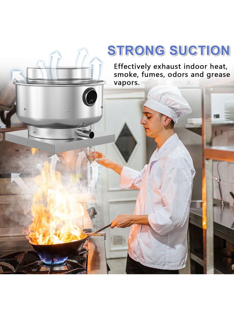 HYITCL Restaurant Canopy Hood Grease Rated Exhaust Fan- Food Truck High-Speed Direct Drive Centrifugal Upblast Exhaust Fan 1/6 HP 220 Volt Single Phase Motor 880 CFM - Image 5