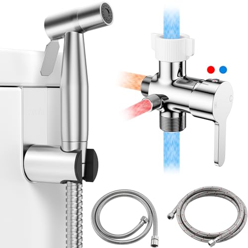 Arofa Hot and Cold Handheld Bidet Sprayer for Toilet, Warm Water Bidet with Adjustable Pressure, Non-Electric Temperature Control for Feminine Wash - Image 1