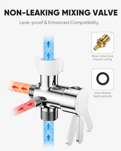 Arofa Hot and Cold Handheld Bidet Sprayer for Toilet, Warm Water Bidet with Adjustable Pressure, Non-Electric Temperature Control for Feminine Wash - Image 3