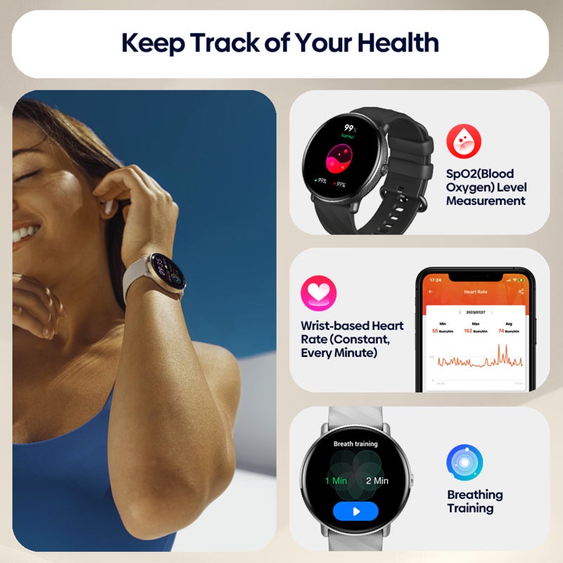 Smart Watch: Gold IP68 Waterproof Long Battery Life Fitness Tracker - Health Monitor Smart Reminder & BT Calling for Android iOS Users - Image 3