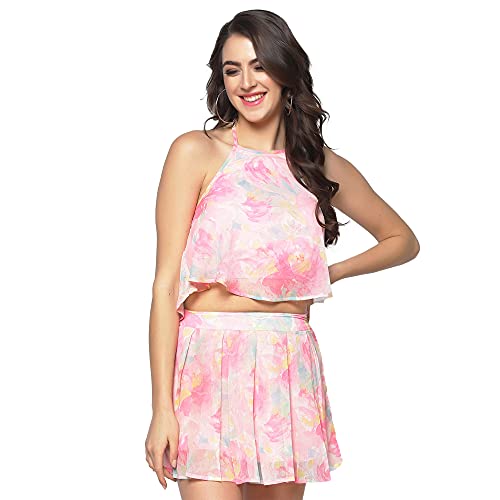SERA Womens Pink Two Pc Summer Co-Ordinate Set Dress - Image 1