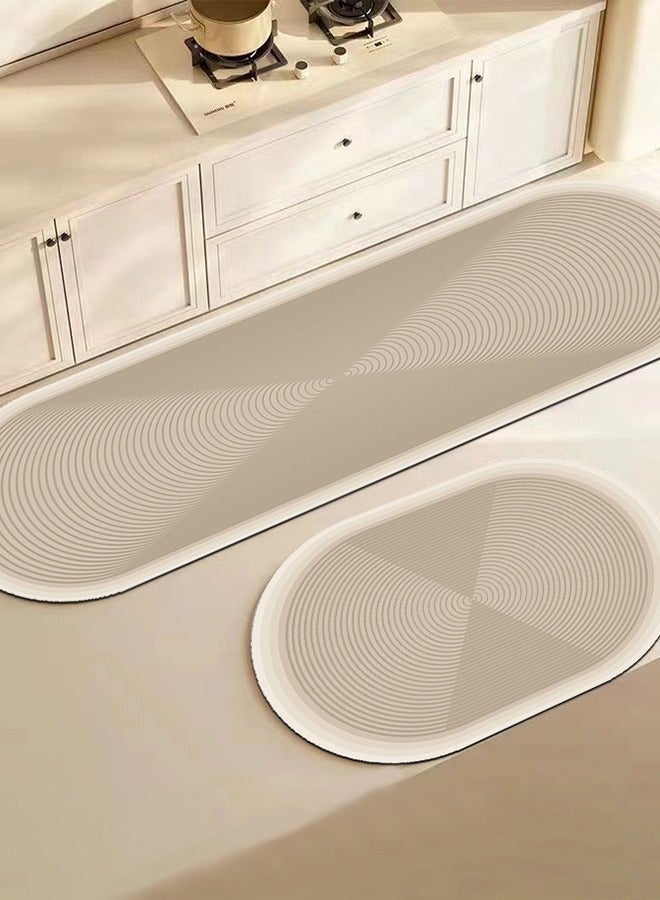 Diatom Mud Bath Mat Set Bathroom Kitchen Rug Mat Extra Soft and Absorbent Bath Rugs Non-Slip Quick Drying Floor Bath Tub Mat for Bathroom Floor Tub and Shower 40*60cm/40*120cm - Image 1