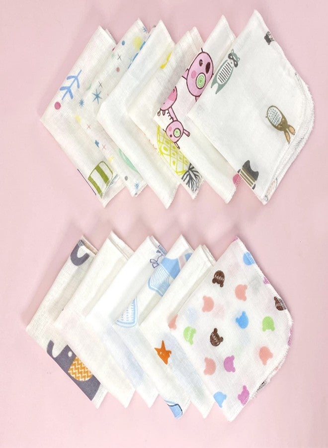 RDTGHY 10PCS Baby Washcloth Double Layer Gauze Random Cartoon Patterns Soft Baby Washcloths for Face - Image 3