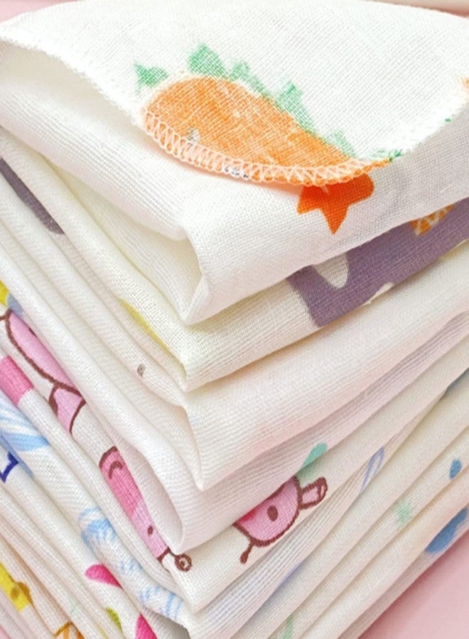 RDTGHY 10PCS Baby Washcloth Double Layer Gauze Random Cartoon Patterns Soft Baby Washcloths for Face - Image 4