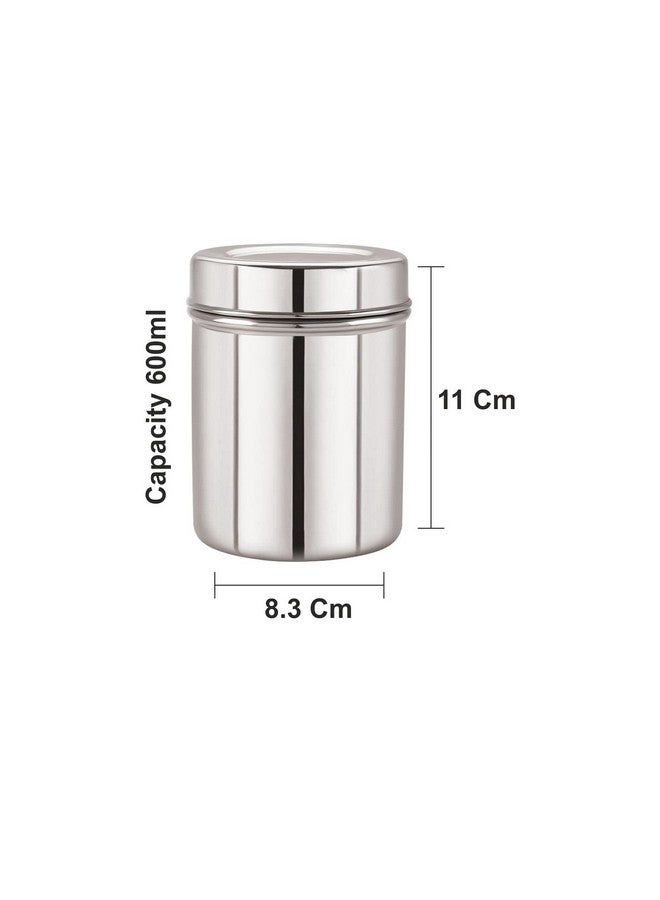 Neelam Stainless Steel Silver 22 Gauge Deep Dabba 600 ml, 1 Pcs, Durable and Spacious Food Storage Container, Ideal for Storing Grains, Snacks, Leftovers, Perfect for Bulk Storage, Easy to Clean. - Image 5