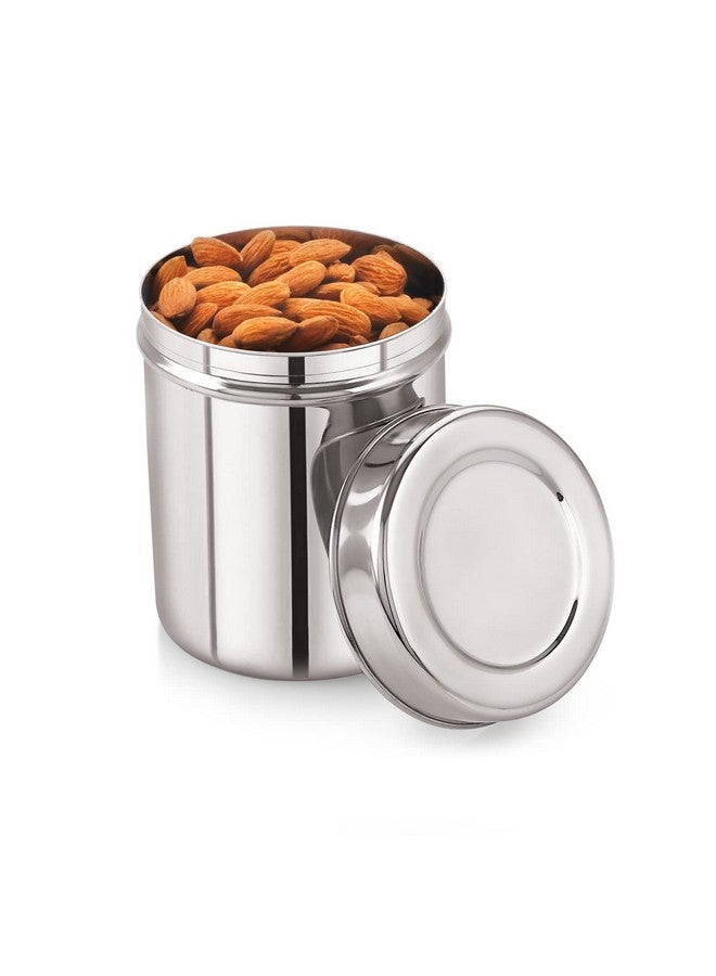 Neelam Stainless Steel Silver 22 Gauge Deep Dabba 600 ml, 1 Pcs, Durable and Spacious Food Storage Container, Ideal for Storing Grains, Snacks, Leftovers, Perfect for Bulk Storage, Easy to Clean. - Image 2
