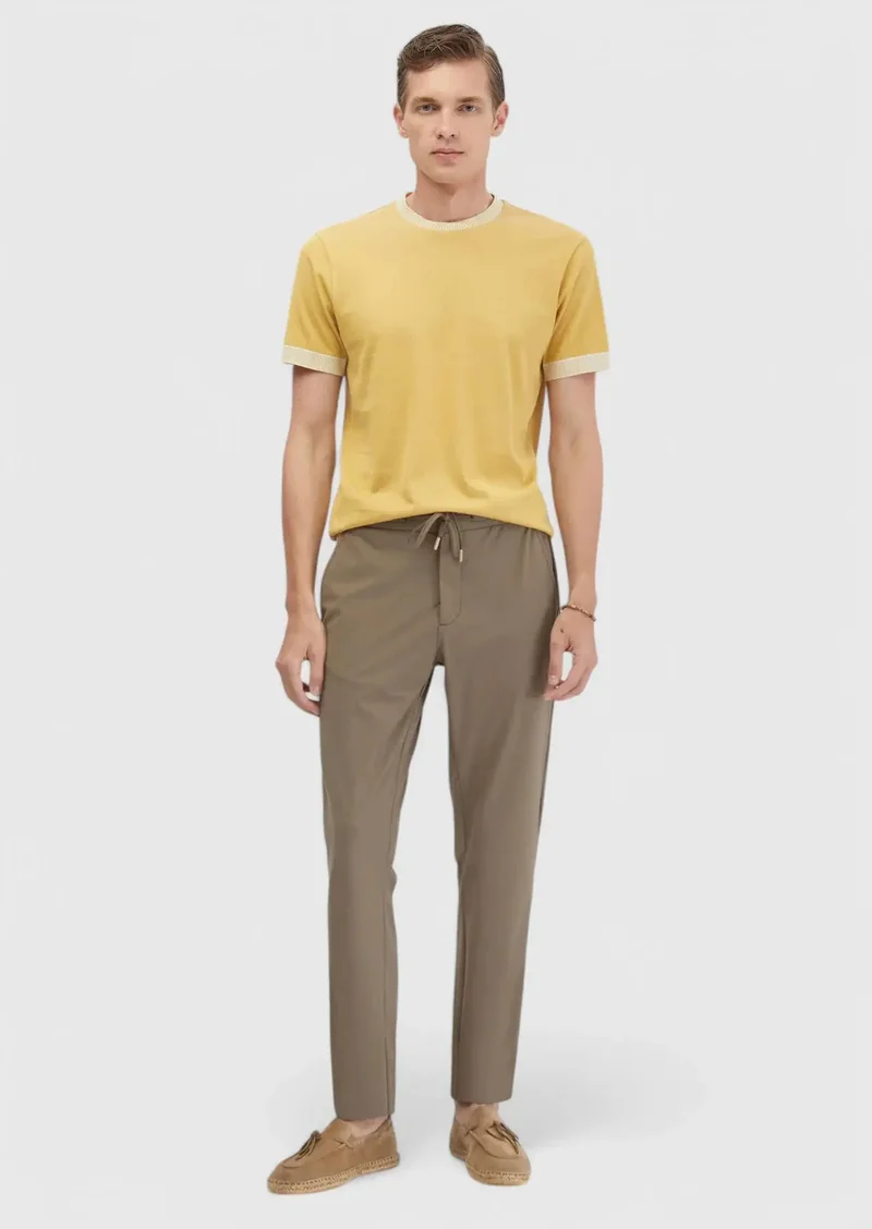 رامسي بنطال رياضي مريح بقصة مريحة من فرو المنك