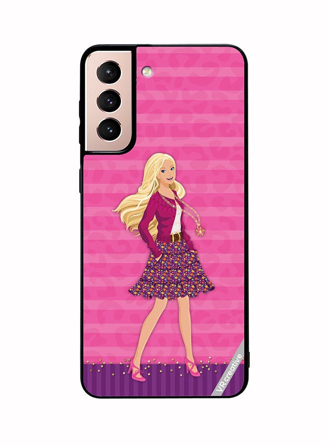 VR CREATIVE Protective Case Cover For Samsung Galaxy S21 5G Barbie Design Multicolour - Image 1
