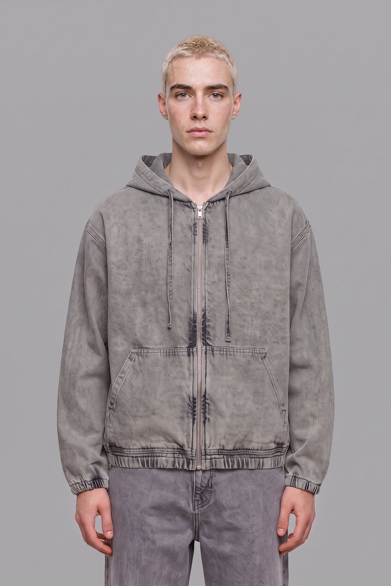 DeFacto Grey Man Oversize Fit Cotton Jacket Casual - Image 2
