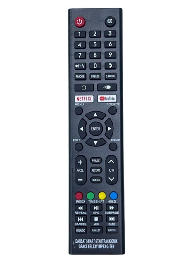 BURAQ Replacement Universal Remote Control For Dansat Smart Impex G-ten LED/LCD Smart TV Black